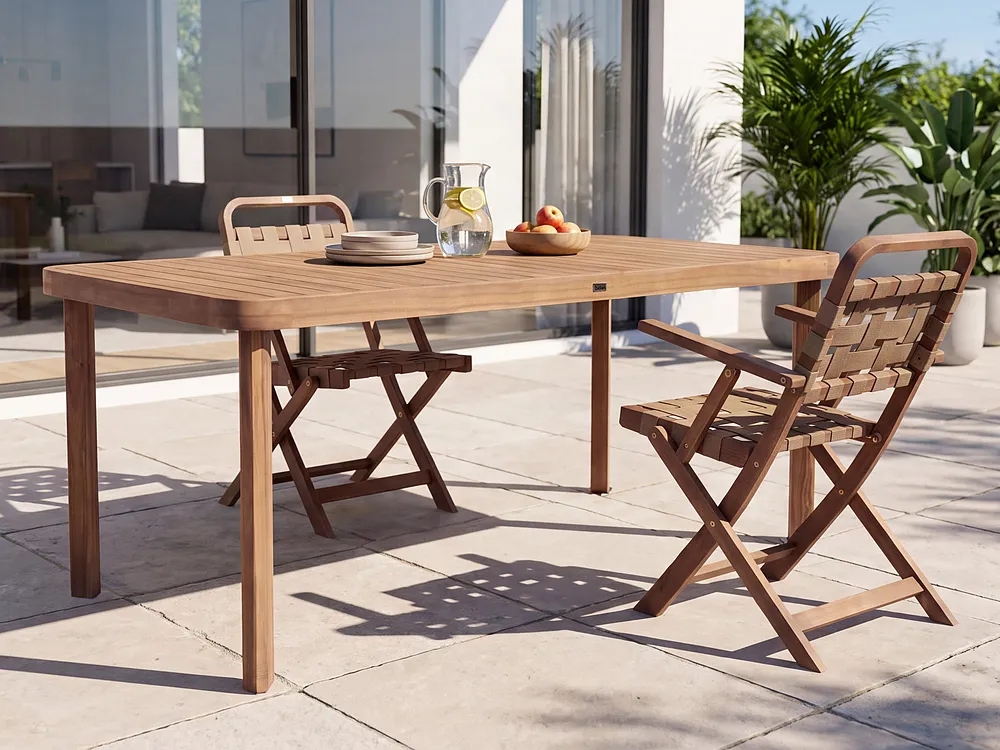 Tavolo da pranzo per 6 persone RONCELLO 180 cm 90 cm Legno d'acacia Marrone