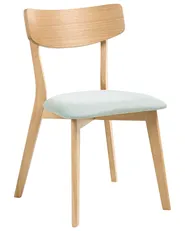 Set of 2 Dining Chairs HOLLY Wood Light Brown/ Mint_1065862