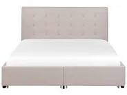 Bett mit Schubladen LA ROCHELLE Stoff Hellgrau 160 x 200 cm_744882