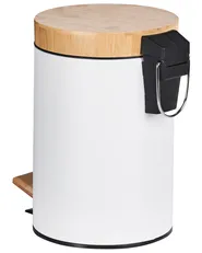 Zestaw 2 koszy na śmieci z pedałem 3 L ECOSMART Metal Biały_992913