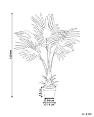 Sztuczna roślina FAN PALM 100 cm Zielony_812313