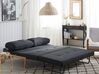 Sofá cama 2 plazas tapizado negro EDLAND_798415