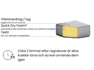 Solstol med dyna AMELIA Metall Ljusgrå_991669