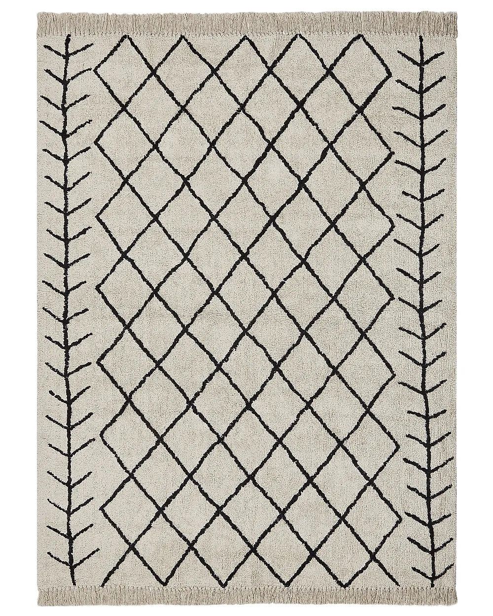 Tappeto BOZKIR Beige 160 x 230 cm Cotone_1172469