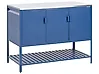 Outdoor Kitchen Cabinet MAENZA Blue Metal
