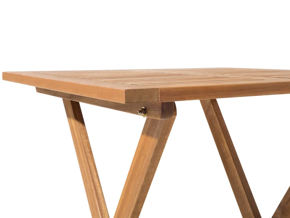 Bistro Set Folding FIJI Acacia Wood Light Brown_680150