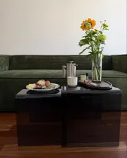Set of 2 Side Tables KENDALL Tempered Glass Black_1170439