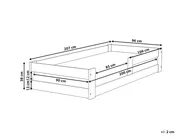 Kids Bed Pine Wood PRIMELLES 90 x 200 cm (EU Single) White_1051186