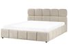 Ottoman Bed NOYON Fabric Taupe 180 x 200 cm (EU Super King)