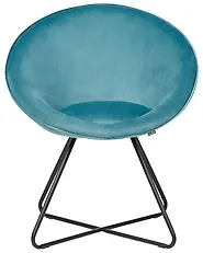 Chaise de salle à manger FLOBY II Velours Bleu clair_1168252