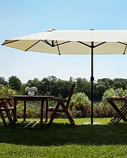 Ombrellone da giardino 460 cm SIBILLA Beige_1151370