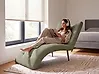 Chaise Longue QUILLY Corduroy Green