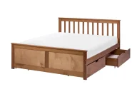 Bed with 4 Drawers OLENDON Pine Wood Brown 140 x 200 cm (EU Double)_1068492