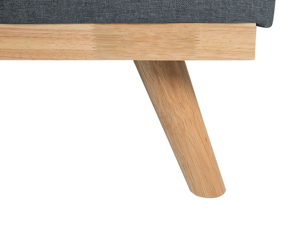 Divano letto 3 posti FROYA Tessuto Grigio scuro_722485