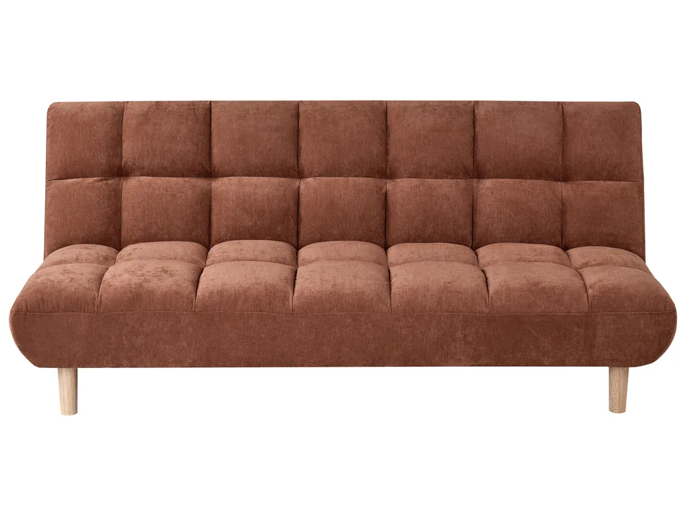 Sofa rozkładana dla 2 osób RISOR Złoty brąz