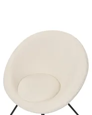 Sedia da pranzo FLOBY II Bouclé Bianco sporco_886122