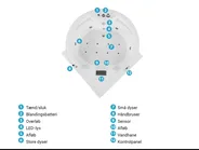 Hjørne-boblebad med LED MILANO 181 x 150 cm Med indbygget Bluetooth-højttaler Hvid_810835