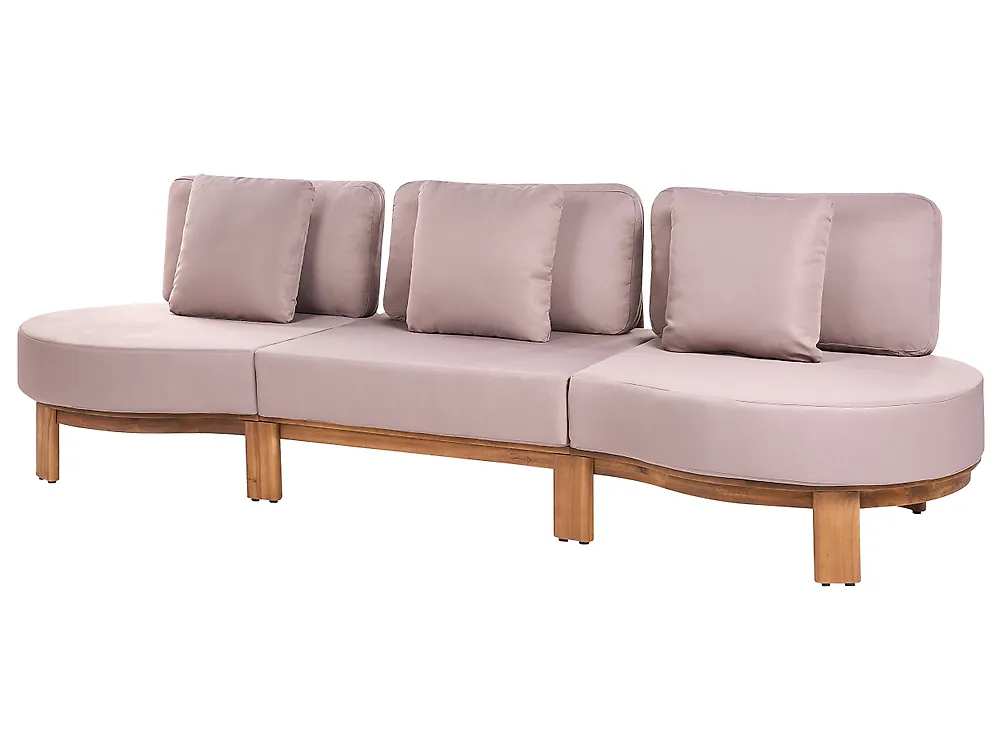 Sofa ogrodowa dla 3 osób ARZELLO Drewno akacjowe Jasnobrązowy_1163929