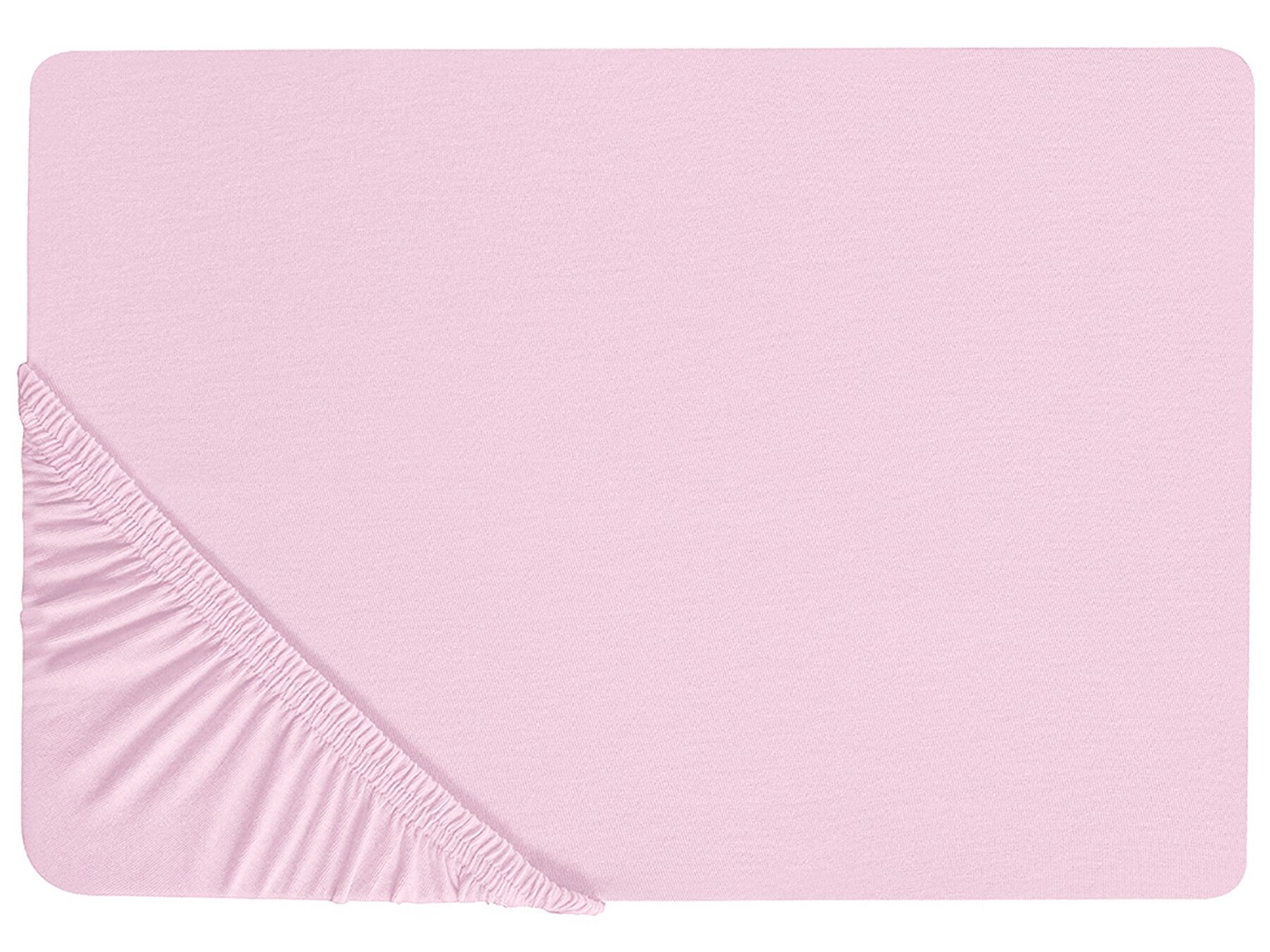 Bavlnená posteľná plachta 140 x 200 cm ružová JANBU_845353