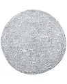 Shaggy Rug DEMRE Grey ø 140 cm
