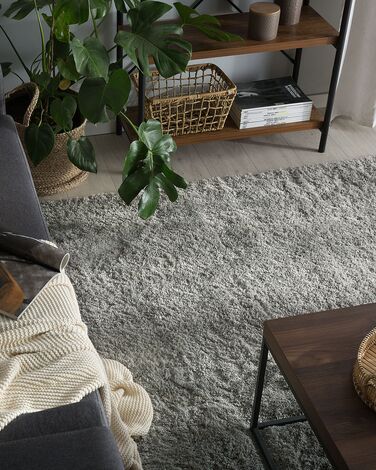 Shaggy Area Rug 140 x 200 cm Grey EVREN