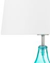Fehér és kék üveg asztali lámpa 42 cm ERZEN_726703