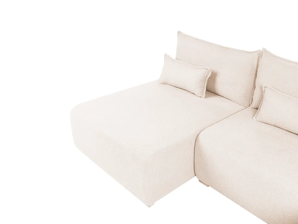 Divano angolare modulare NERBO Bouclé Beige Lato destro_1034681