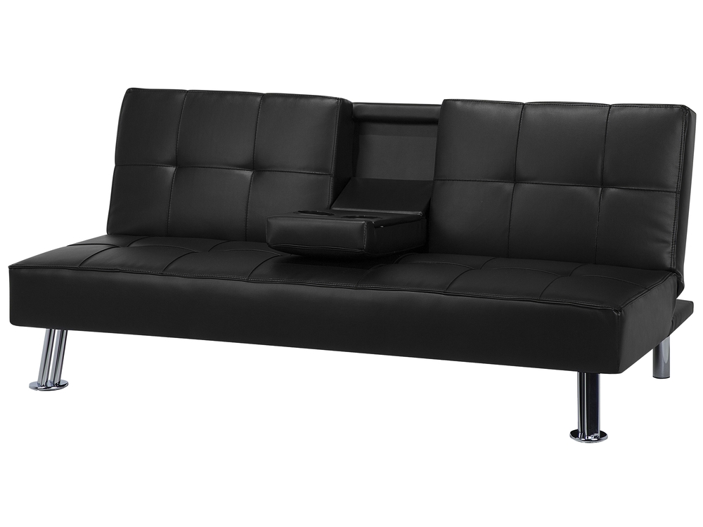 Bed couch leather discount