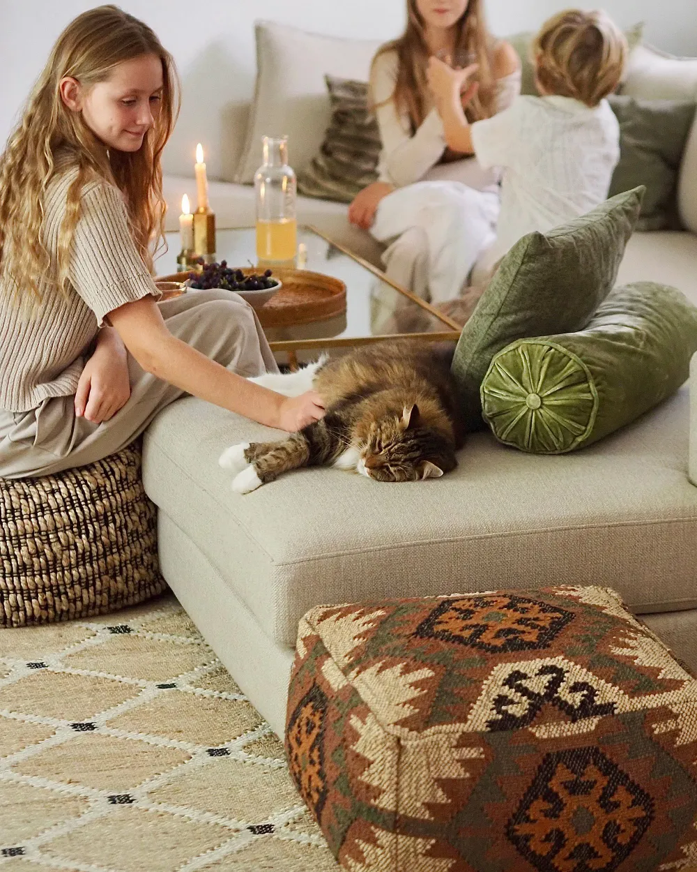 Pouffe ARVEN Jute Multicolour_1171366
