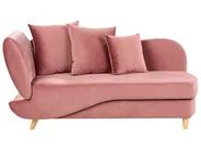 Left-Hand Chaise Longue MERI with Storage Velvet Pink_914286