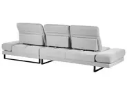 Corner Sofa 4 Seater IKAST Fabric Light Grey Right Hand_960056