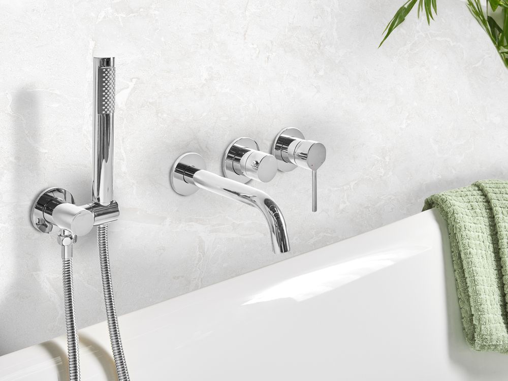 Robinet de douche mural JAVIRA Argenté