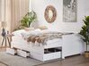 Rozkádací postel dřevěná bílá s roštem 90 x 200 cm CAHORS_738940