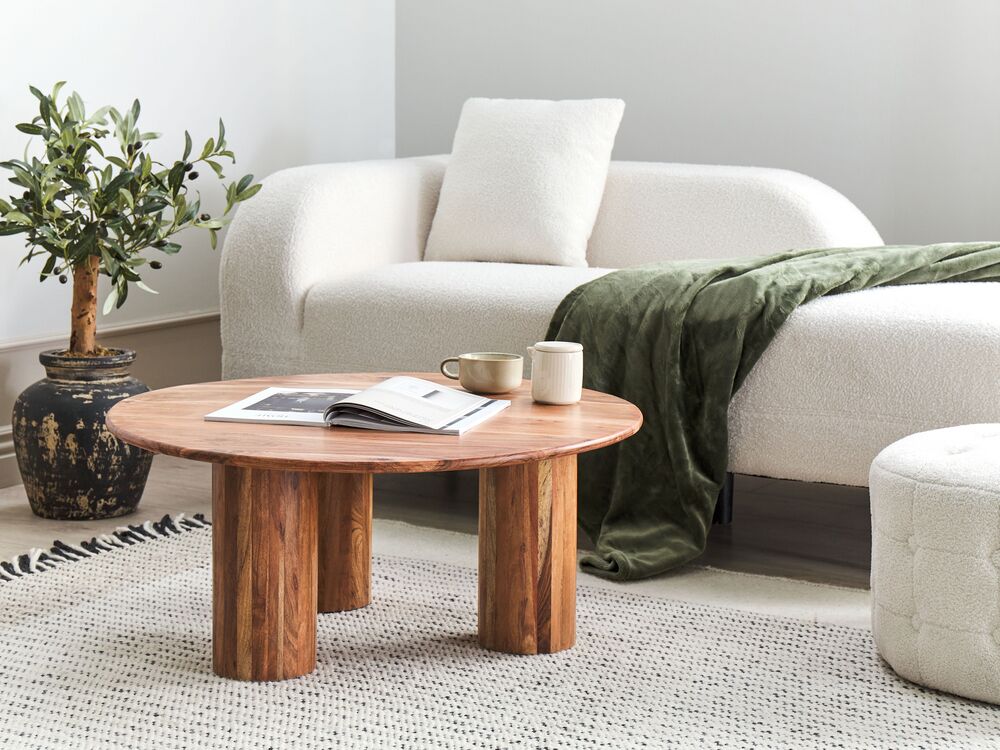 Coffee Table COLINA Acacia Wood Brown
