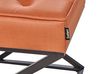 Faux Leather Footstool Orange MURDO_937601