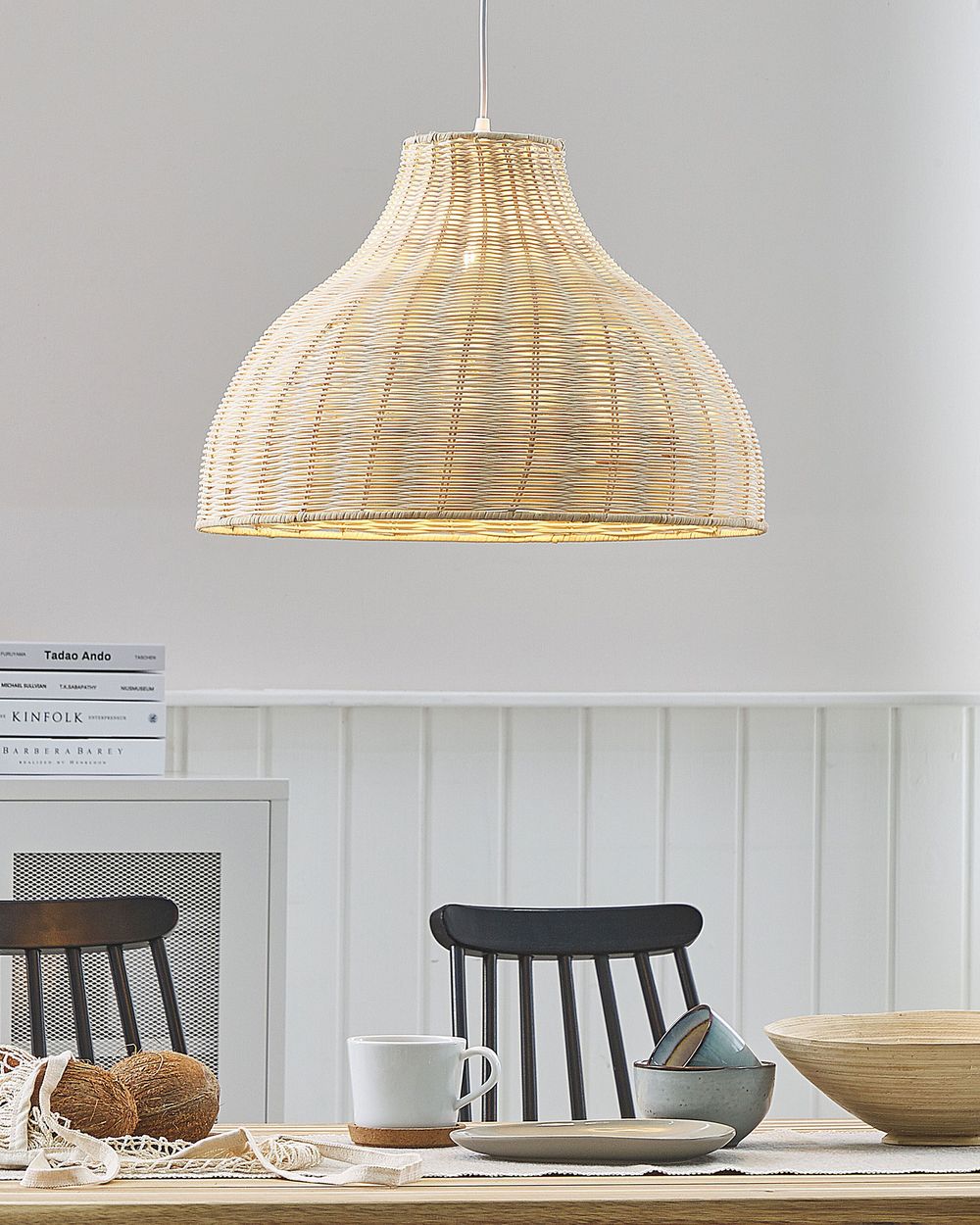 Hängelampe MILLIAN Rattan Hellbraun
