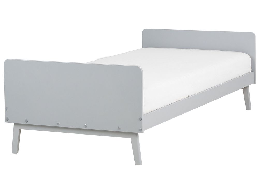Bed Pine Wood BONNAC 90 x 200 cm (EU Single) Grey