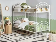Bunk Bed Metal CHARTRES 90 x 200 cm (EU Single) White_976850