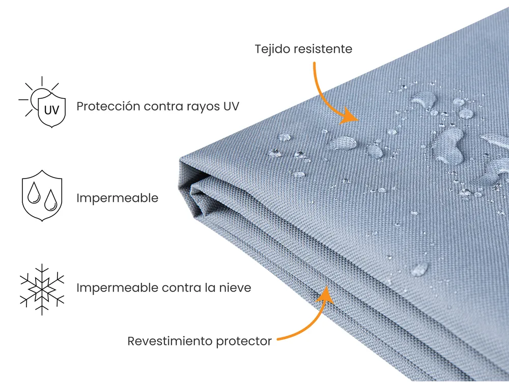 Funda de protección impermeable CHUVA 185 cm 105 cm 75 cm Gris_929780