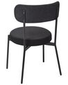 Set of 2 Dining Boucle Chairs Black ALLISON_929084