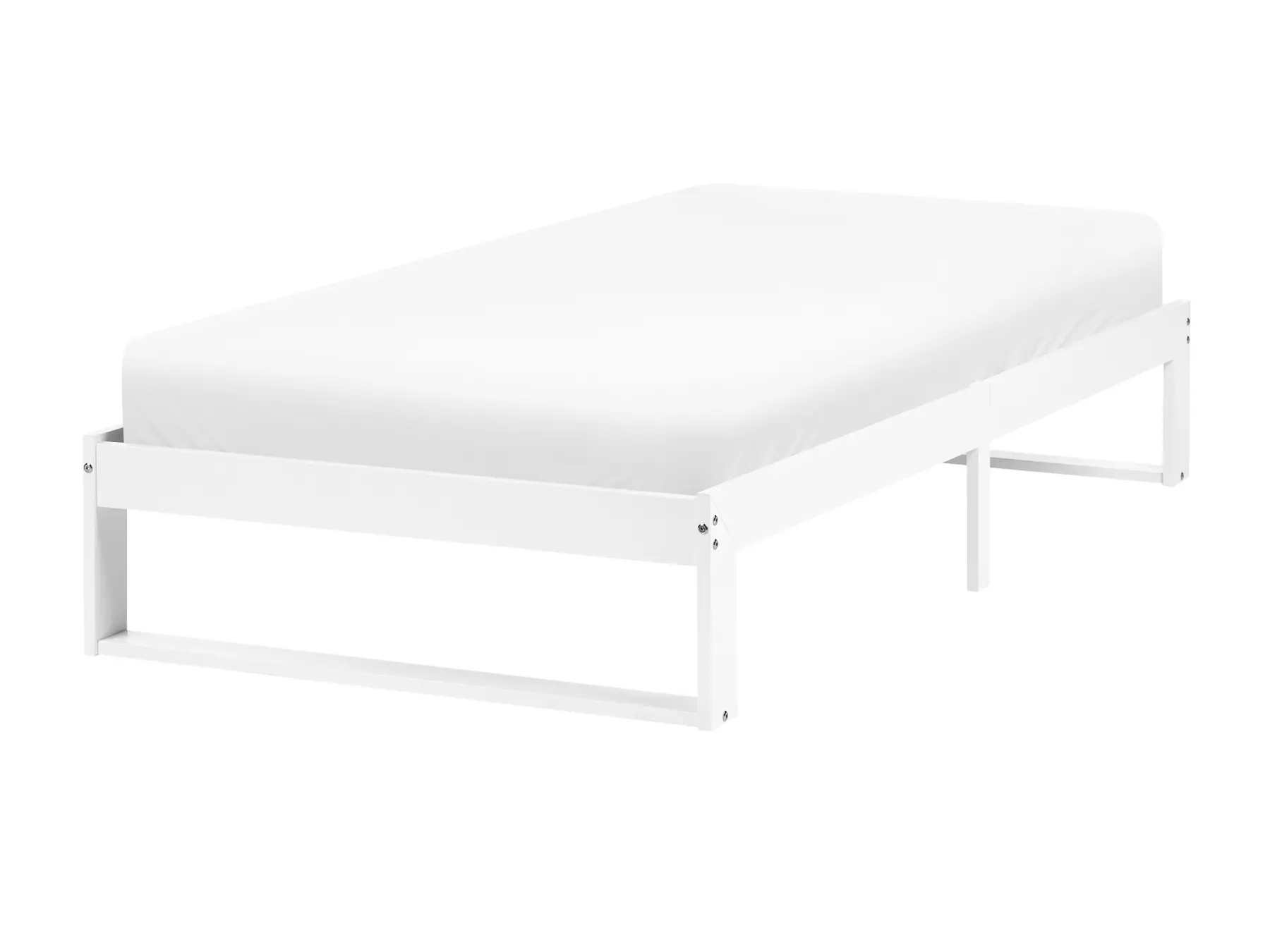 Bett ohne Kopfteil Kiefernholz TALAIRAN 90 x 200 cm Weiß_1131494