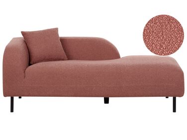 Left Hand Boucle Chaise Lounge Pink LE CRAU