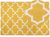 Tappeto rettangolare in cotone giallo 160x230 cm SILVAN_802946