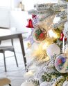 Künstlicher Weihnachtsbaum mit LED Beleuchtung schneebedeckt 180 cm weiss MIETTE_842770