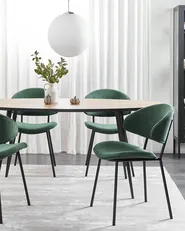 Set di 2 sedie da pranzo KIANA Verde scuro_874295