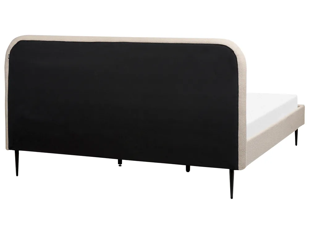 Łóżko Boucle FLAYAT 180 x 200 cm Jasnobeżowy_882723