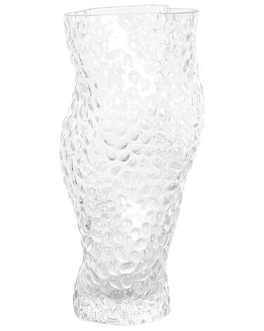 Glass Flower Vase 23 cm Transparent ELATOS