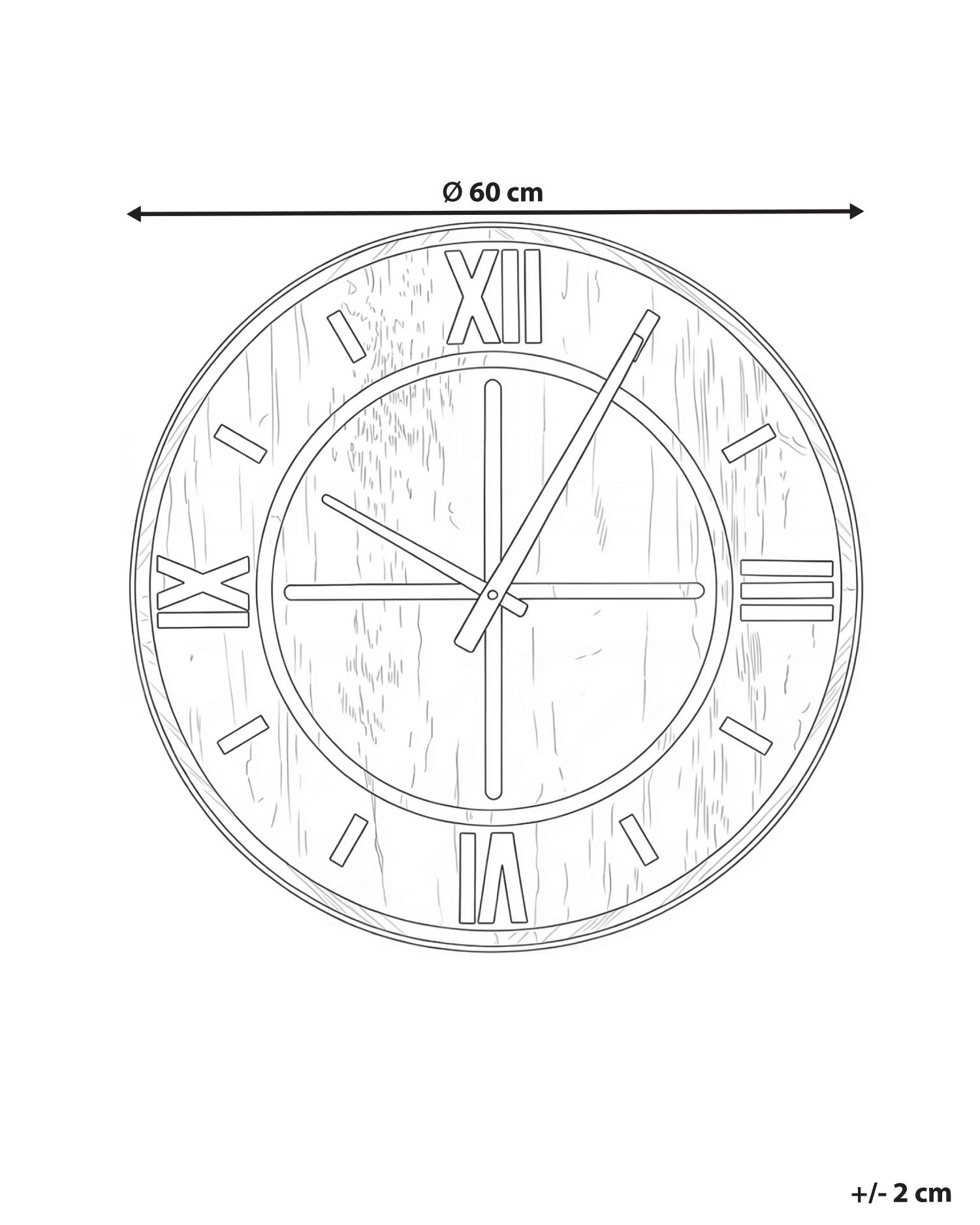 Wall Clock SAULGES 60 cm Brown_1148771