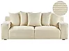 Sofa 3 Seater VISKAN Corduroy Light Beige