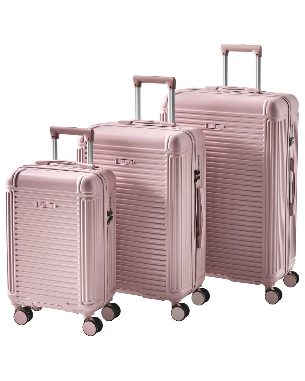 Conjunto de 3 malas rígidas MYNTIS Rosa | Beliani.pt